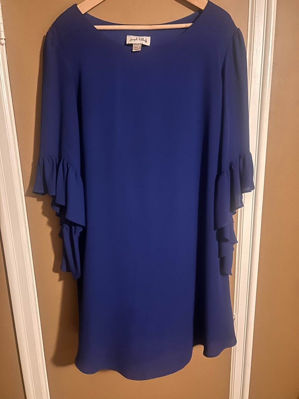 Joseph Ribkoff Royal Blue Ruffle Sleeve Tunic